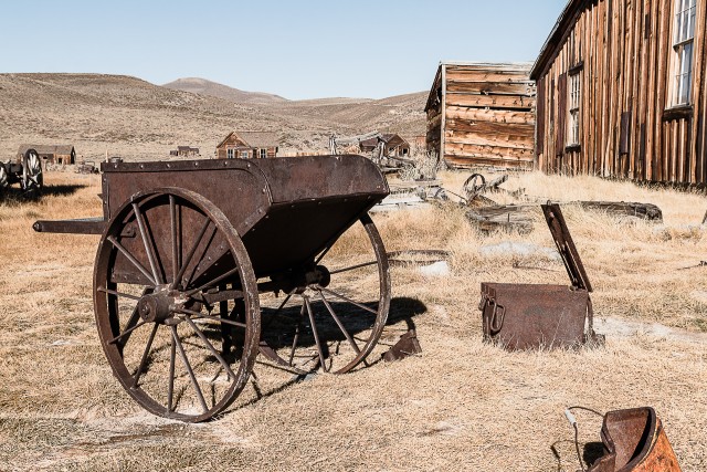 Vana hobukaarik Bodie osariigi ajaloolises pargis Californias, USAs