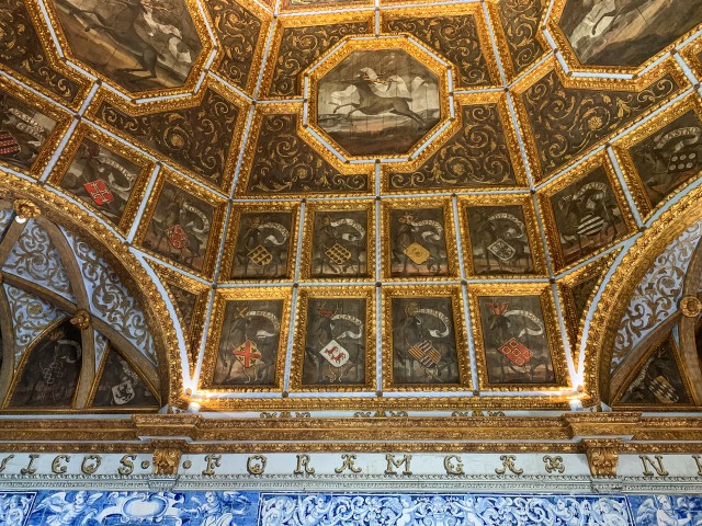 Interior of national palace of Pena, Sintra, on the Portuguese Riviera