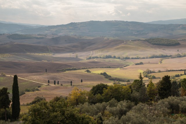 Toscana kaunis maastik Itaalias