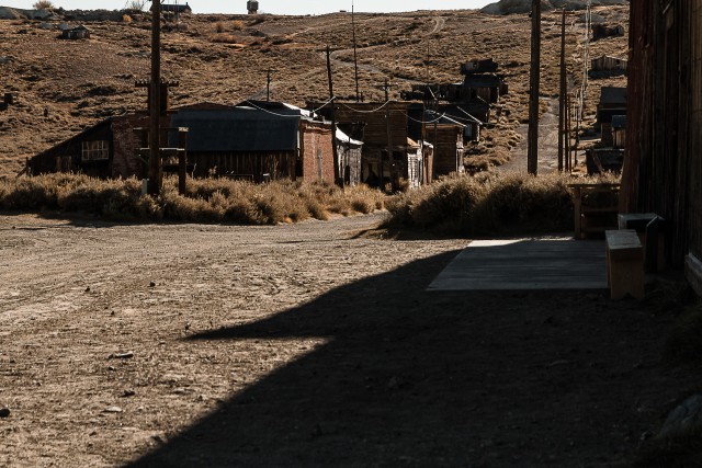 Vanad majad Bodie osariigi ajaloolises pargis Californias, USA