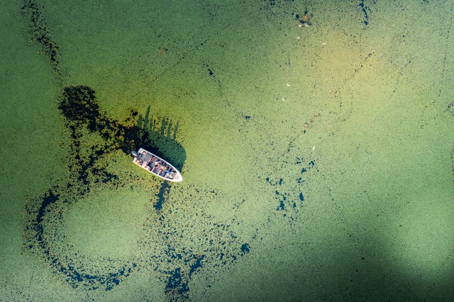 Droonivaade Doonau delta laguunile, Rumeenias