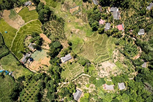 Droonivaade Sri Lanka maastikule