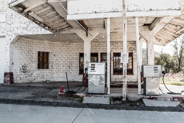 Route 66, vana bensiinijaam Seligmanis, Arizonas