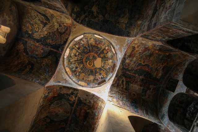 Peribleptose kloostri maalitud sisemus, Mystrase vanalinn, Peloponnesos, Kreeka