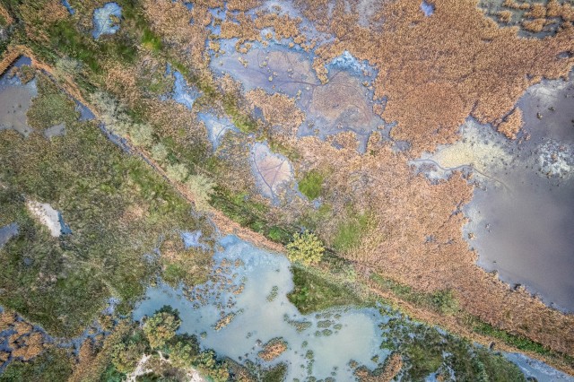 Droonivaade looduslikule vee reservuaarilePrantsusmaal