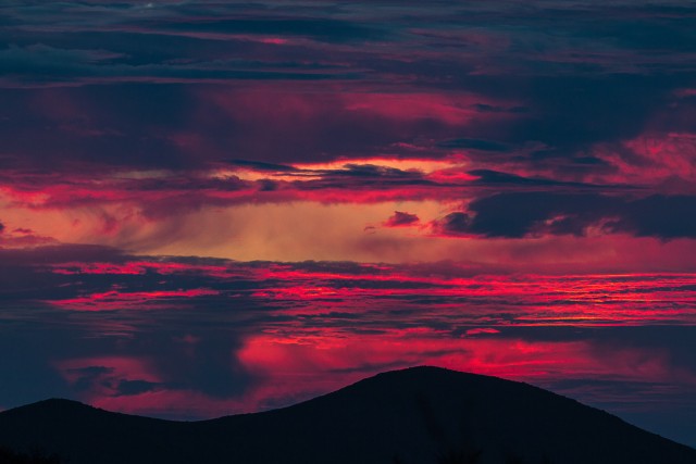 Võimas päikeseloojangu värvide mäng, USA