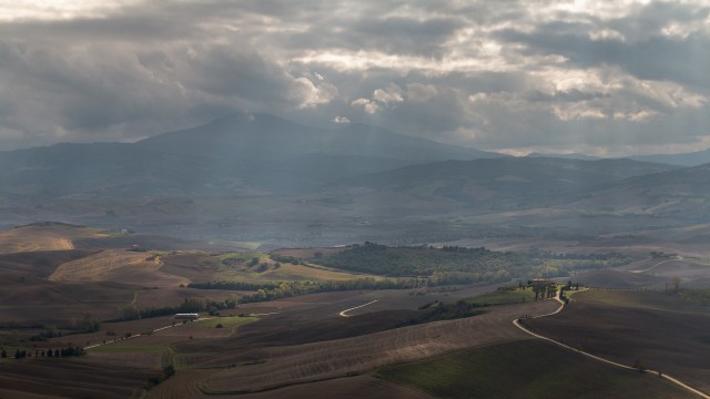 Toscana kaunis maastik Itaalias