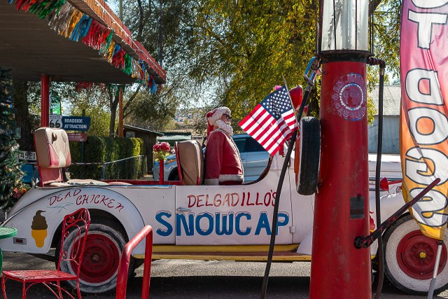 Route 66, teeäärne vaatamisväärsus Seligmanis, Arizonas