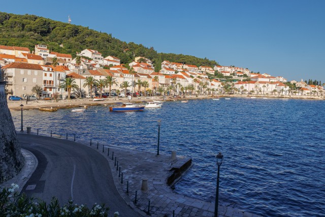 Panoraamvaade Korčula saarele, Dalmaatsia rannikul Aadria meres, Horvaatias
