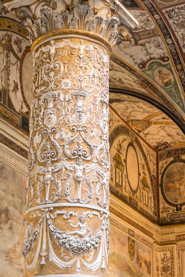 Firenze, Itaalia – keerukad kaunistused sambal Palazzo Vecchios