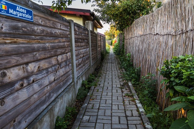 Vaikne tänav Mila 23 külas, Doonau deltas, Rumeenias
