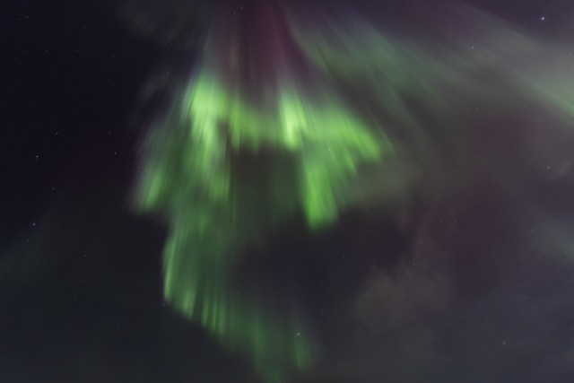 Kaunilt sähvatavad virmalised Norra kirdetipus, Varangeris